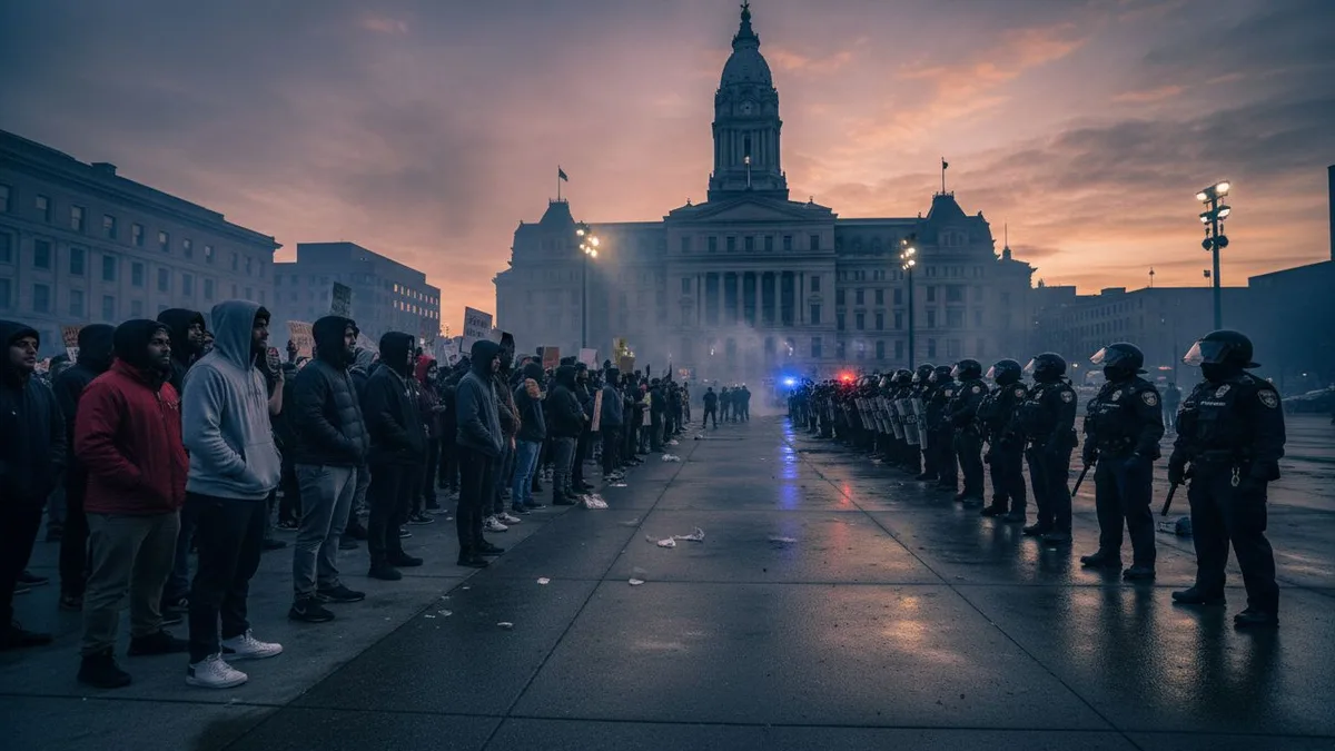 Protesters face off with officers after another immigration shooting in Minneapolis