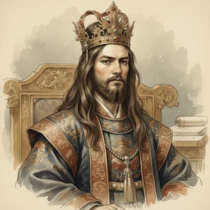 Portrait of Mikado from The Golden Bough: A Study in Magic and Religion (Third Edition, Vol. 03 of 12)