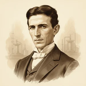 Portrait of Nikola Tesla